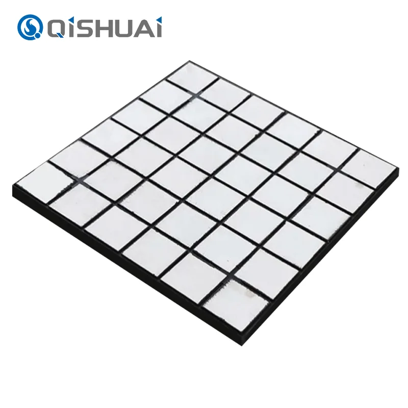 Feuilles de revêtement d'usure en céramique et caoutchouc